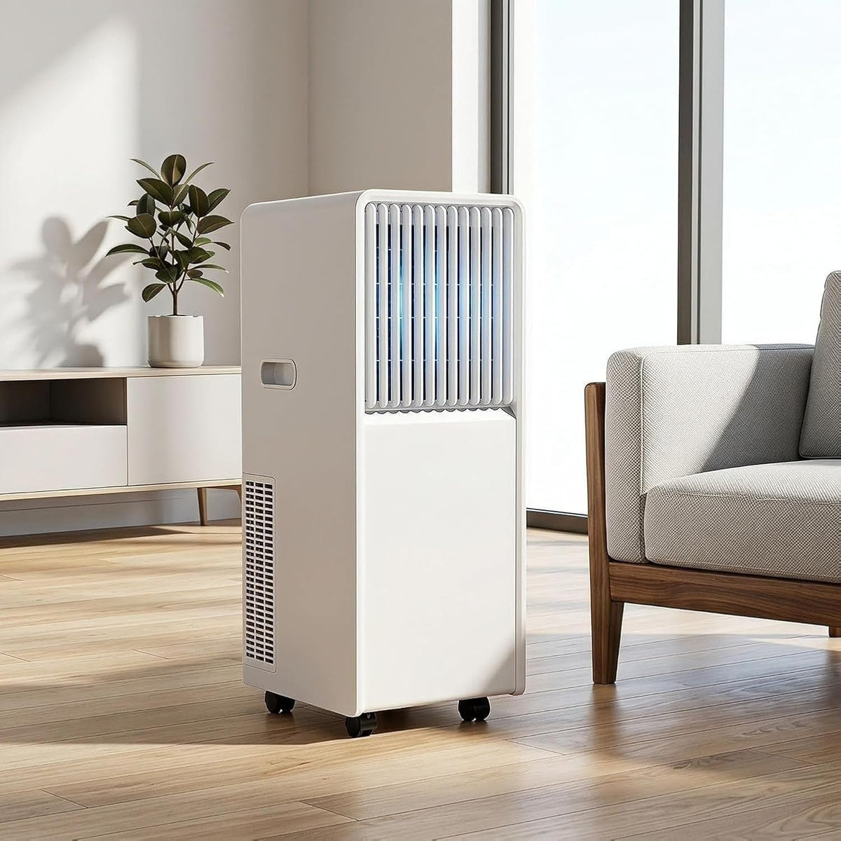 GYFGRTQ Klimatyzator, 12.000 Btu, 51 m, 3 W – Biały, pilot zdalnego sterowania, 3 w 1, 3- in-1