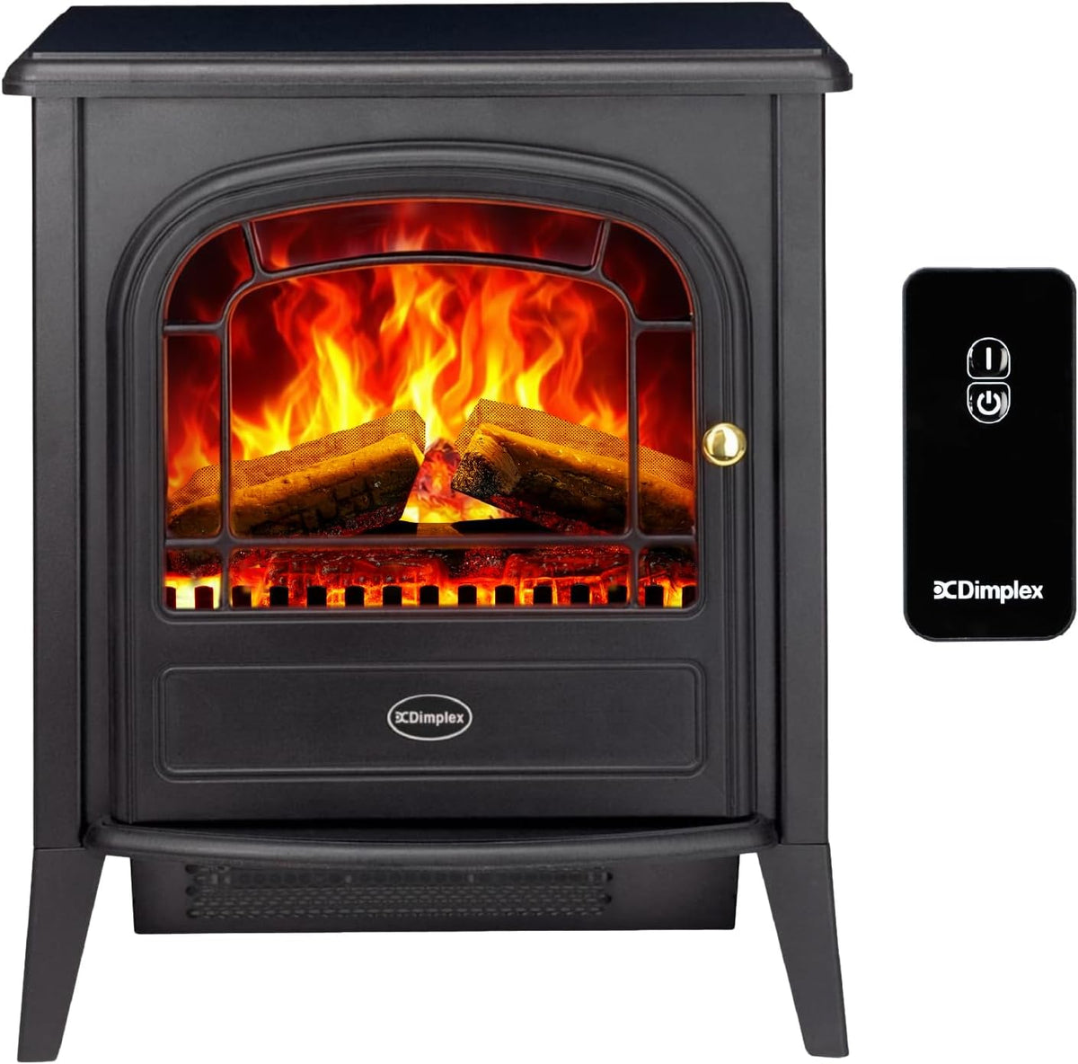DIMPLEX Grzejnik elektryczny, 1 kW, Brązowy, kominek elektryczny – grzejnik, elektryczny kominek