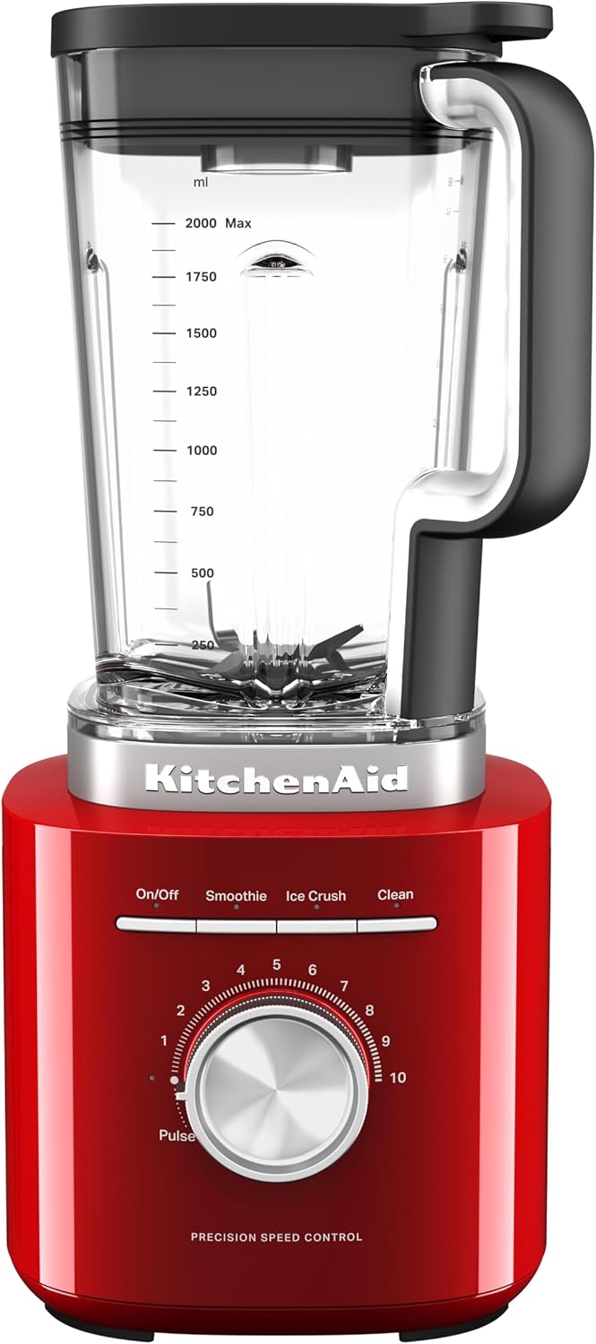 KitchenAid Blender, 2 l, Czerwony – samoczyszczenie, kielichowy, Pichet 2 l, elektryczny – Pure moc
