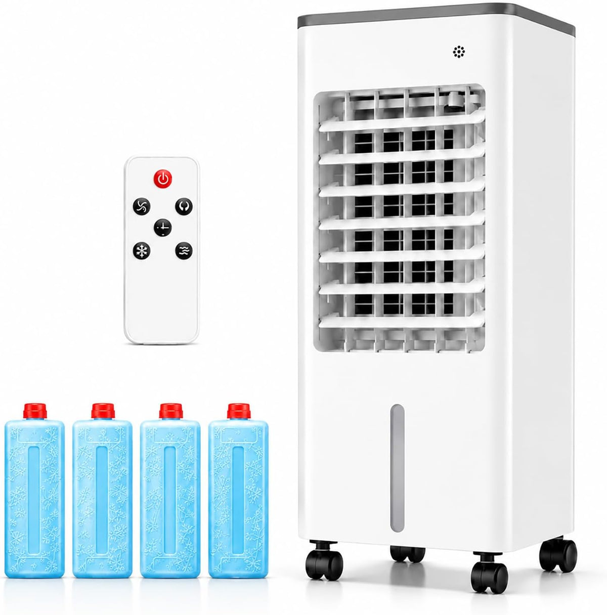 Klimatyzator przenośny Derlvbak – klimatyzator mobilny, 6 l, 4 W, Czarny – Klimatyzator 2- 8h, klasa energetyczna E, dotyk, zegar – oscylacja